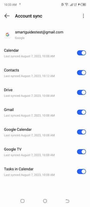 Make sure Contacts is selected