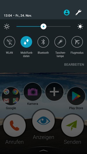 Stellen Sie die Helligkeit auf das erforderliche Niveau