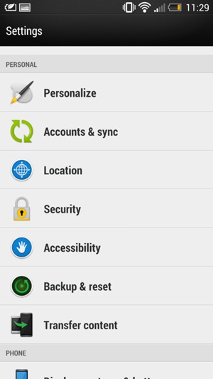 Return to the Settings menu and select Location