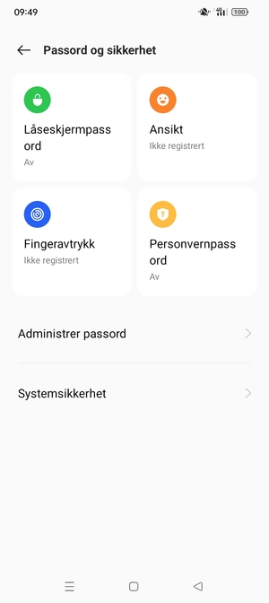 Velg Systemsikkerhet