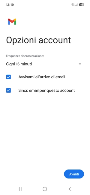 Seleziona Avanti