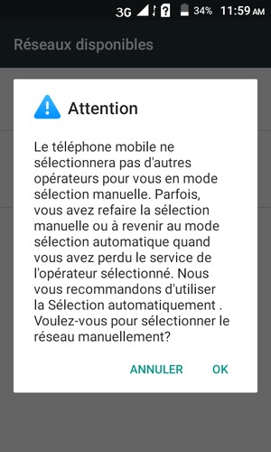 Sélectionnez OK