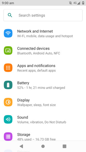 Select Network and Internet