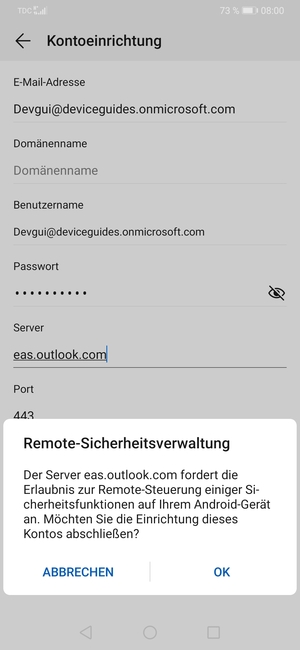 Wählen Sie OK