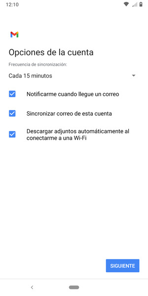 Seleccione SIGUIENTE