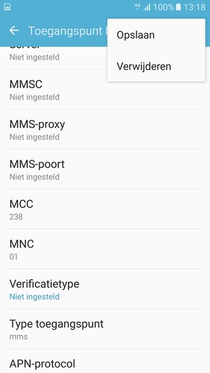 Selecteer Opslaan