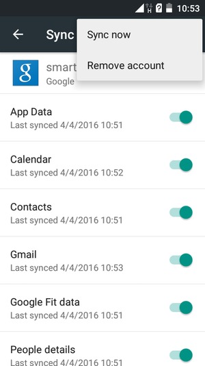 Select Sync now