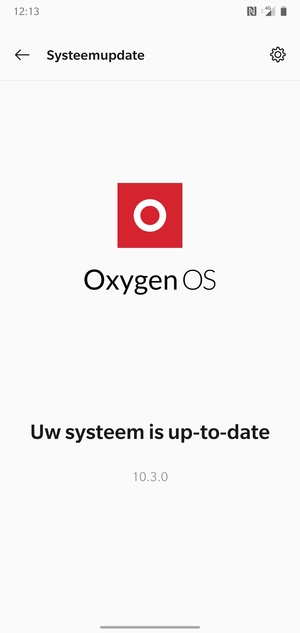 Als uw telefoon up-to-date is, zult u het volgende scherm zien