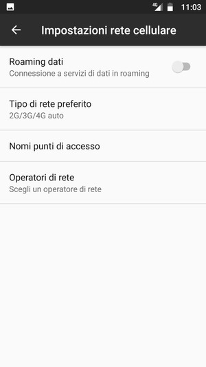 Seleziona Nomi punti di acceso