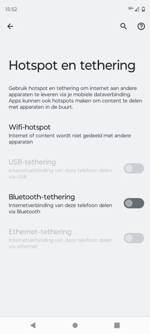 Selecteer Wifi-hotspot