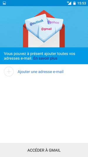 Sélectionnez Ajouter une adresse e-mail
