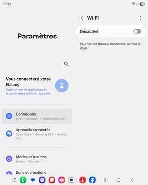 Activer le Wi-Fi