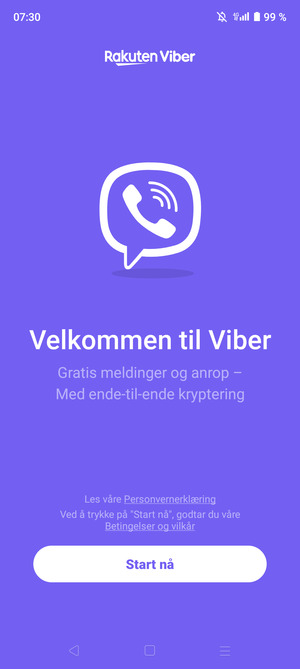Applikasjonen er klar til bruk