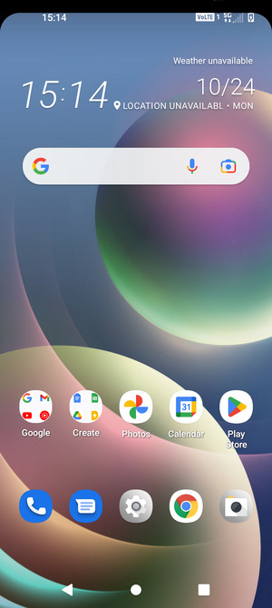 Slide down the top menu