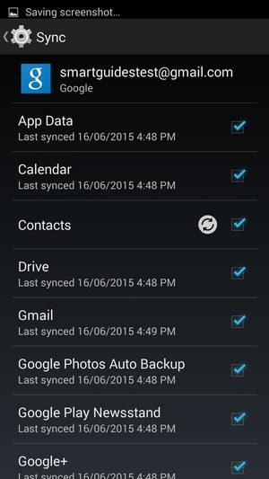 Make sure Contacts is selected