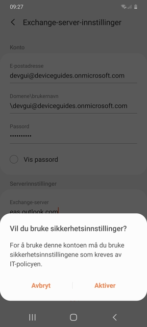 Velg Aktiver