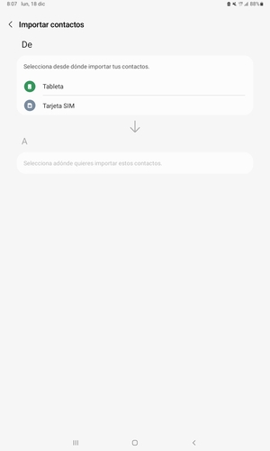 Seleccione Tarjeta SIM