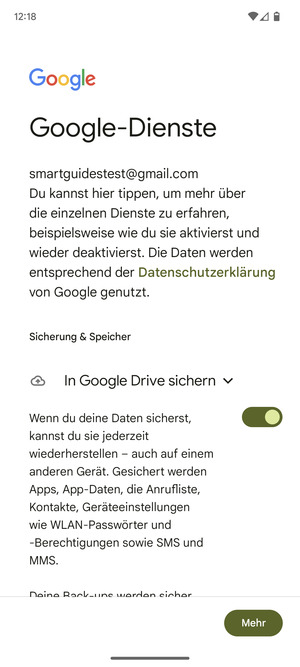 Wählen Sie Mehr