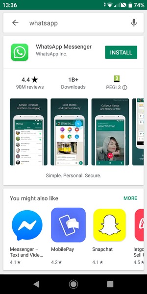 Select the app