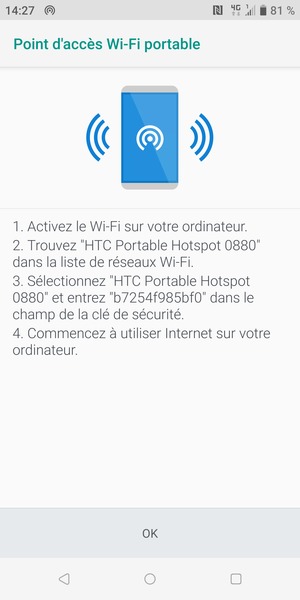 Sélectionnez OK