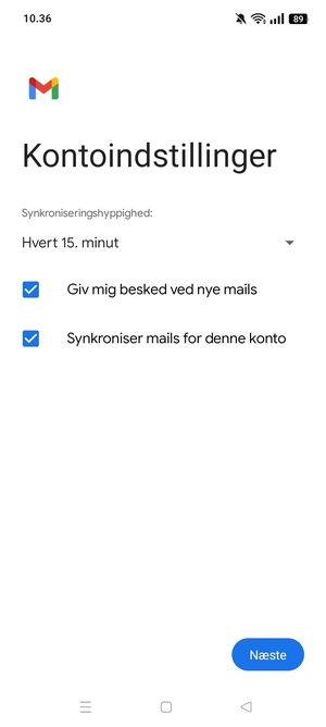 Vælg Næste