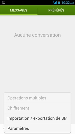 Sélectionnez Paramètres