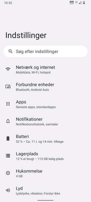 Vælg Netværk og internet