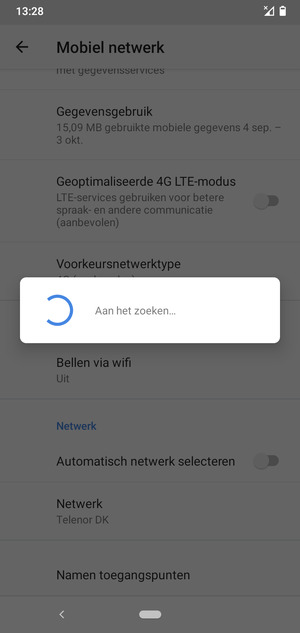 Wacht tot de zoekopdracht beëindigd is