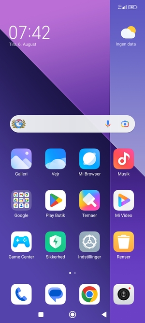 Vælg Google