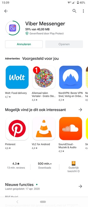 Wacht tot het installatieproces beëindigd is