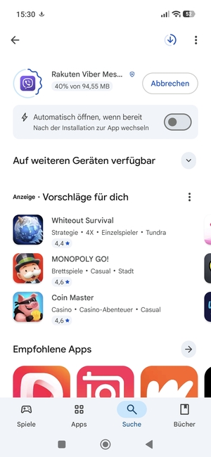Warten Sie, bis der Installationsprozess  beendet ist