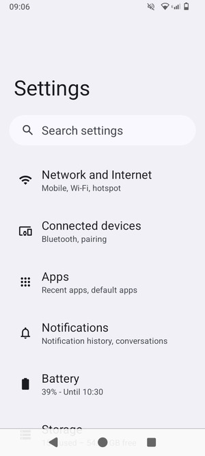Select Network and Internet