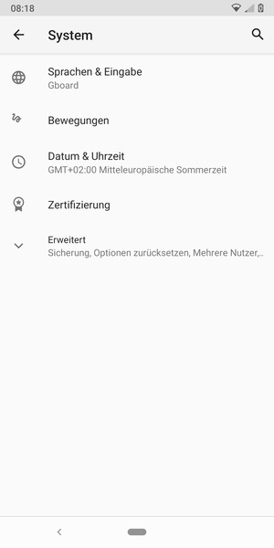 Wählen Sie Erweitert