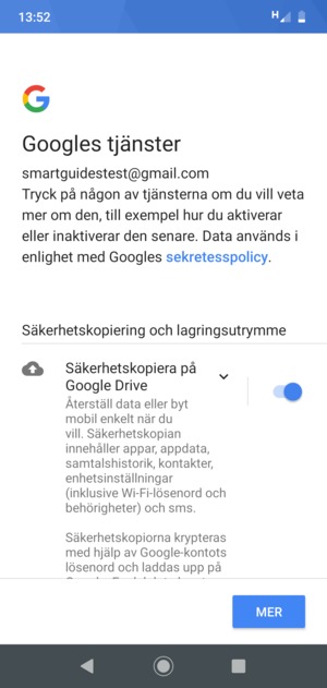 Välj MER