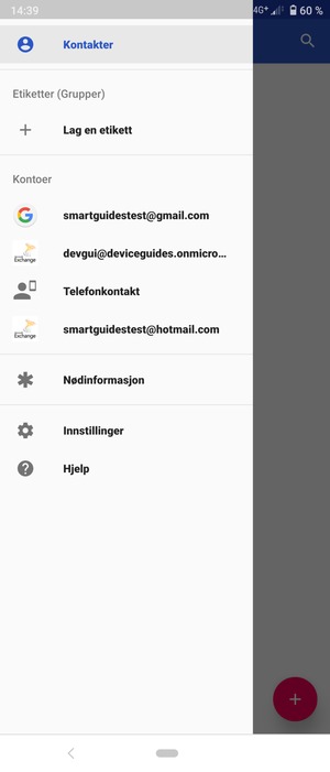 Velg Innstillinger