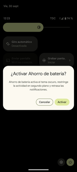Seleccione Activar