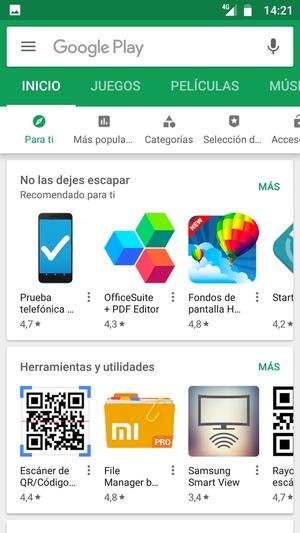 Seleccione la barra de Búsqueda