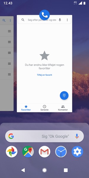 Swipe apps opad for at lukke dem