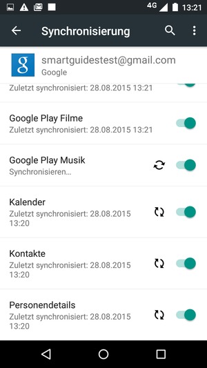 Ihre Kontakte von Google werden nun auf Ihr Handy synchronisiert