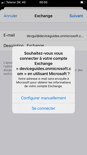 Sélectionnez Configurer manuellement