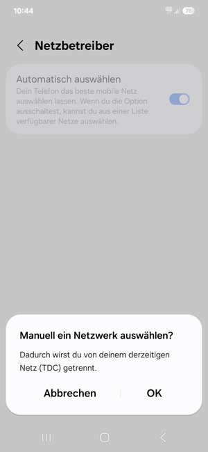 Wählen Sie OK