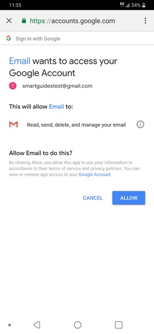 Select ALLOW