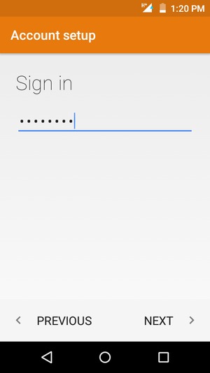 Enter your Gmail or Hotmail password and select NEXT