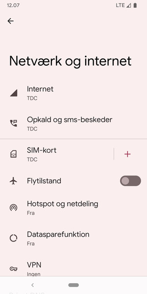 Vælg Internet