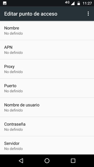 Introduzca la información de Internet