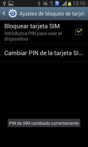 Su PIN de SIM ha sido cambiado