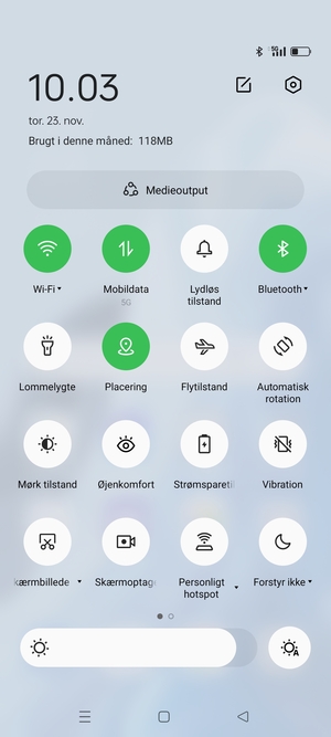 Slå Wi-Fi og Bluetooth fra