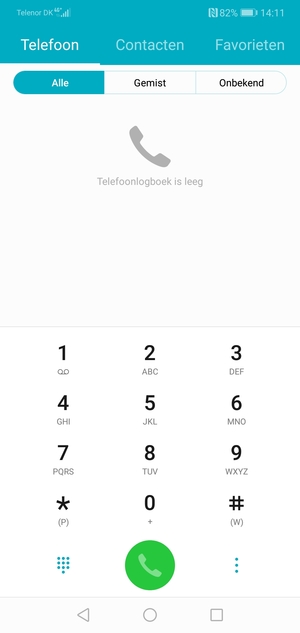 Klik op nummer 1 en houd dit vast