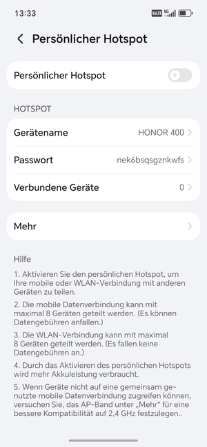 Wählen Sie Passwort