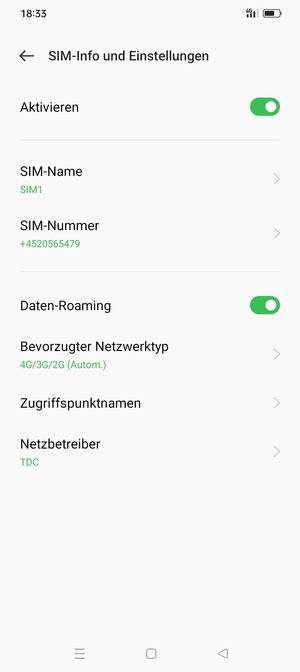 Schalten Sie Daten-Roaming an oder aus